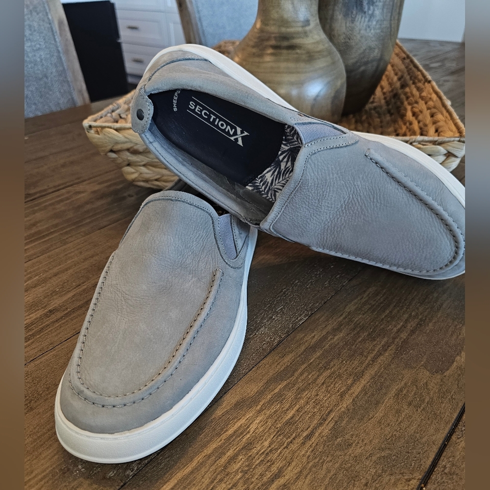 NWOB - SECTIONX Men's Gray Slip-On Loafers Size 12